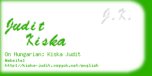 judit kiska business card